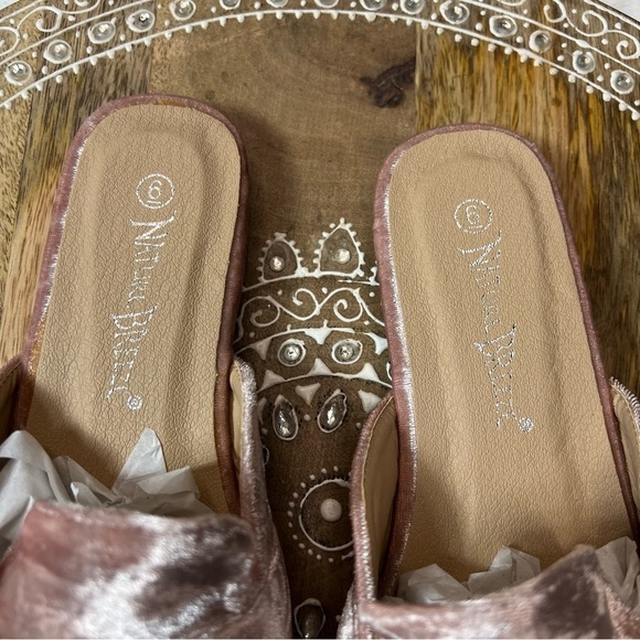 NWT Nature Breeze Slip on Women's Faux Velvet Mules - Picture 8 of 11